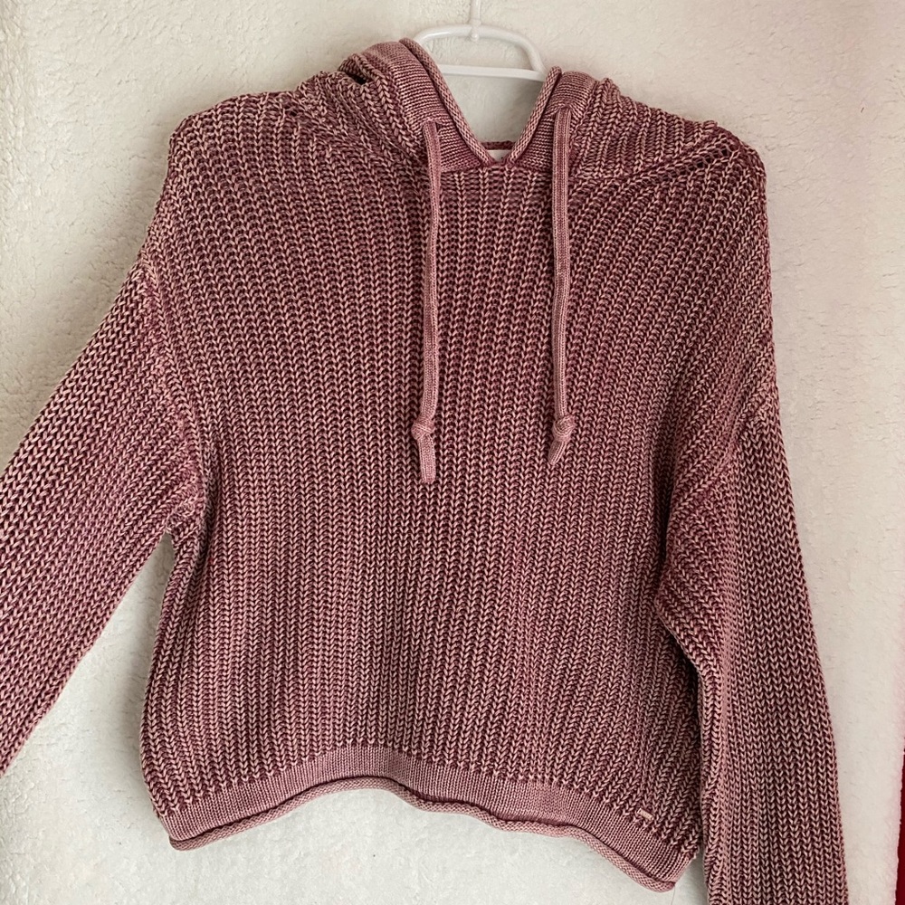 ✨PINK KNITTED HOODED SWEATER ✨